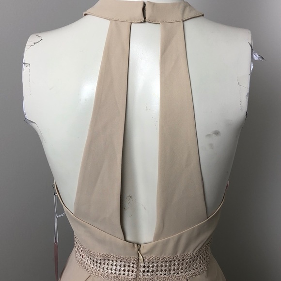 Forever21 Beige Halter Open Back Mini Romper Size S - Picture 7 of 12